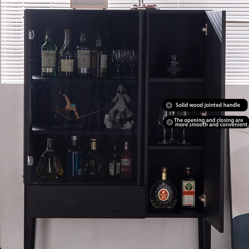 Black Solid wood Display Cases, Black