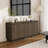 70"W Brown Modern 4-Door Wood Storage Sideboard Buffet-816654410-850826015