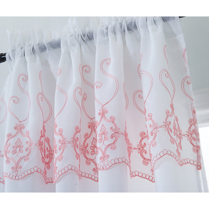 Colbert Semi Sheer Curtain Single Panel, Blush