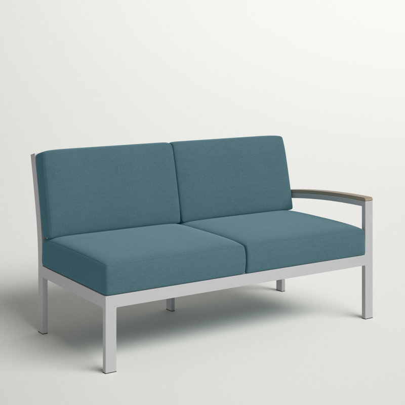 Causeuse modulaire Travira (gauche), Bleu givré