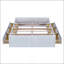 Structure de lit plateforme en bois avec 6 tiroirs-1026316685