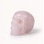 Sculpture crâne de cristal de quartz rose, pierre naturelle sculptée à la main 2 pouces