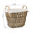 Green Wicker Decorative Storage Basket with Handles – Woven Organizer for Functional Home Organization-1372796800
