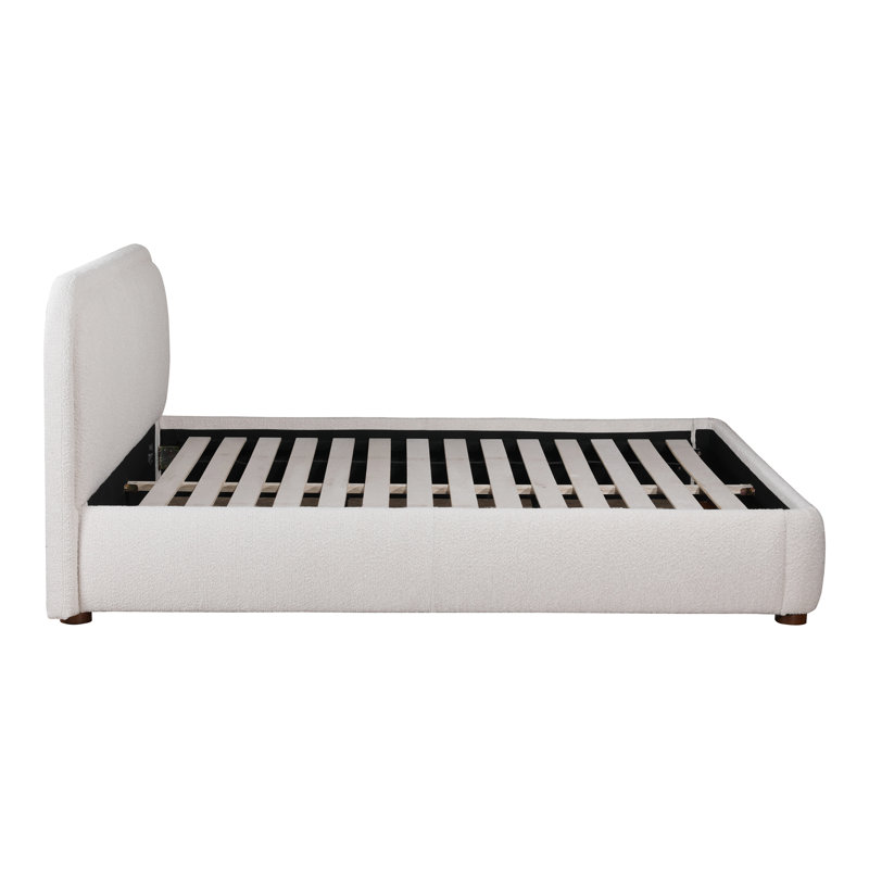 Shonda Upholstered Low Profile Platform Bed, Oatmeal, King