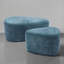 43.6cm Wide Triangle Solid Colour Footstool Ottoman-943944162
