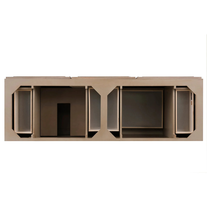 Broeder 72'' Double Bathroom Vanity with Top, White Zeus, Single Hole