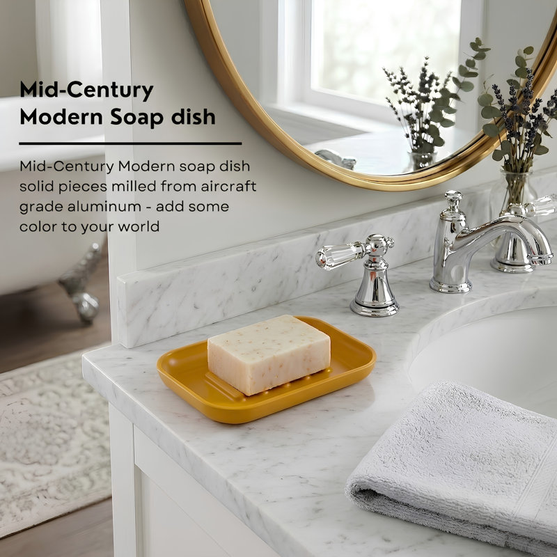 Alabaster Soap Dish, Sunflower (Yellow)