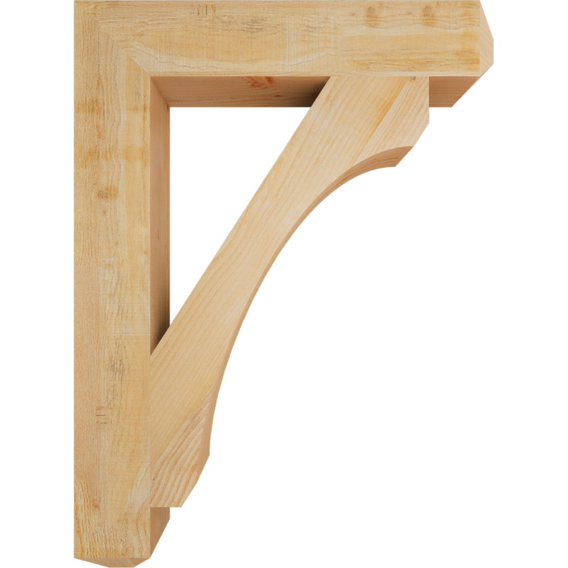 H 6'' W D Wood Bracket / Corbel, Douglas Fir, 46" H x 6" W x 34" D