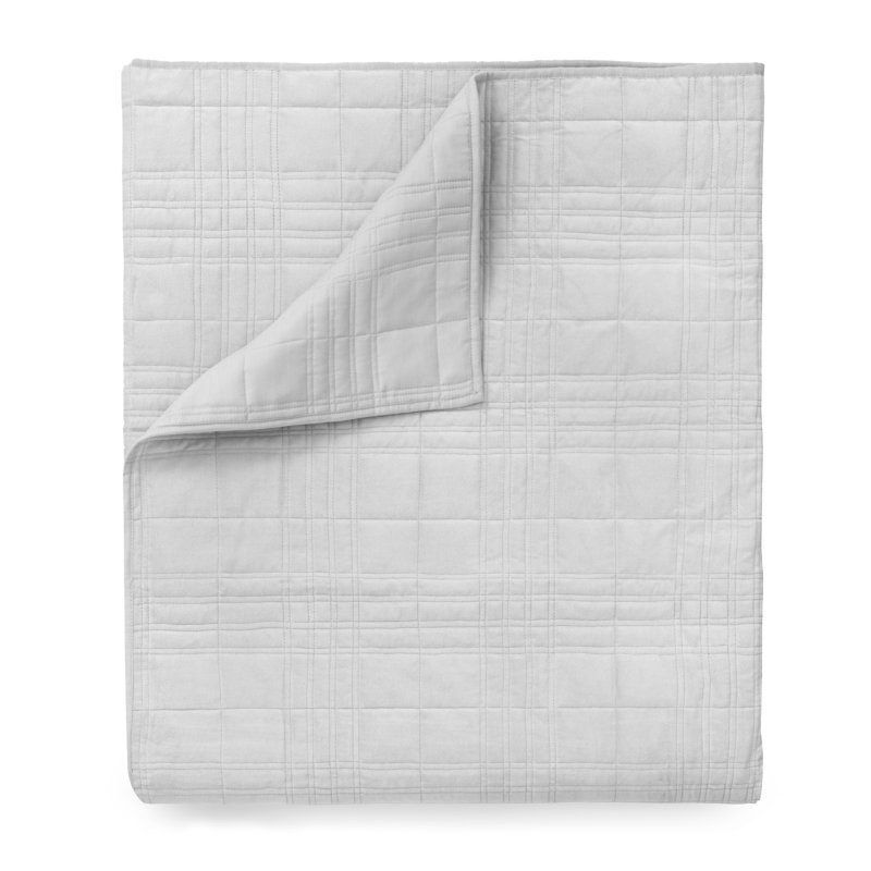 144 TC, Courtepointe très grand + 2 très grandes taies d, Gris silencieux