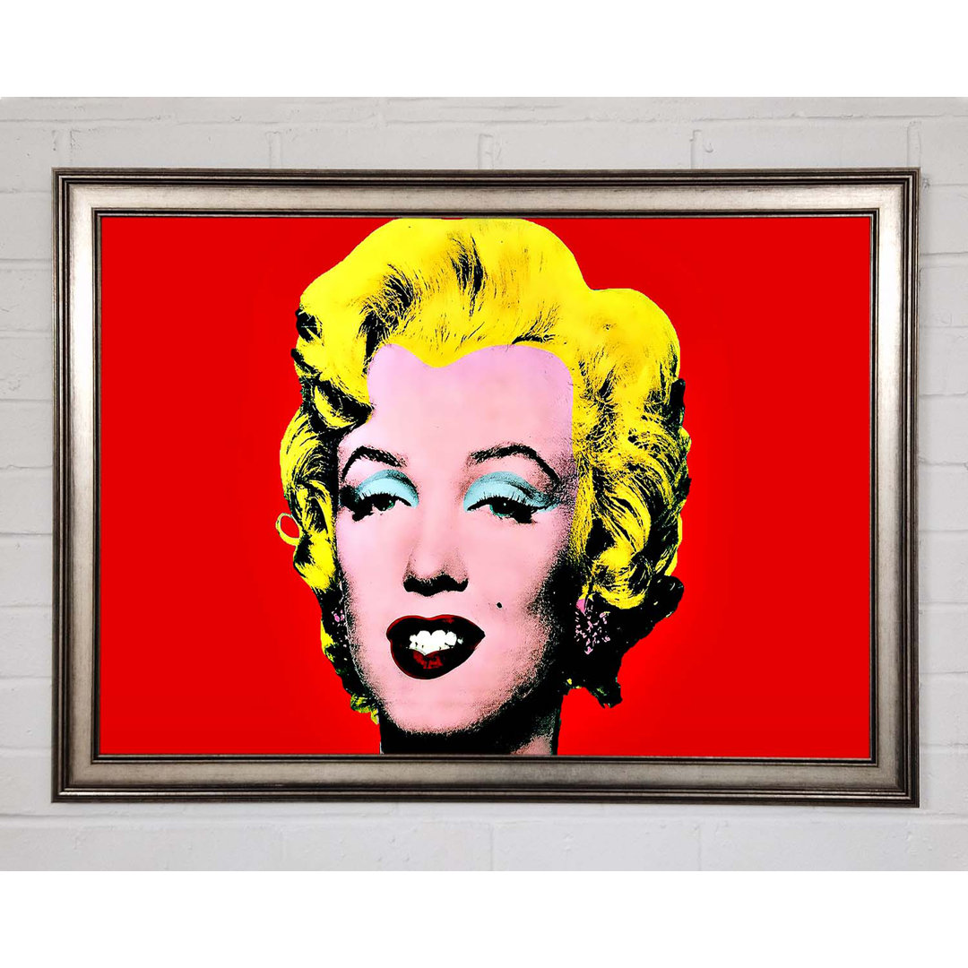 Marilyn Monroe Rot - Einzelner Bilderrahmen Kunstdrucke