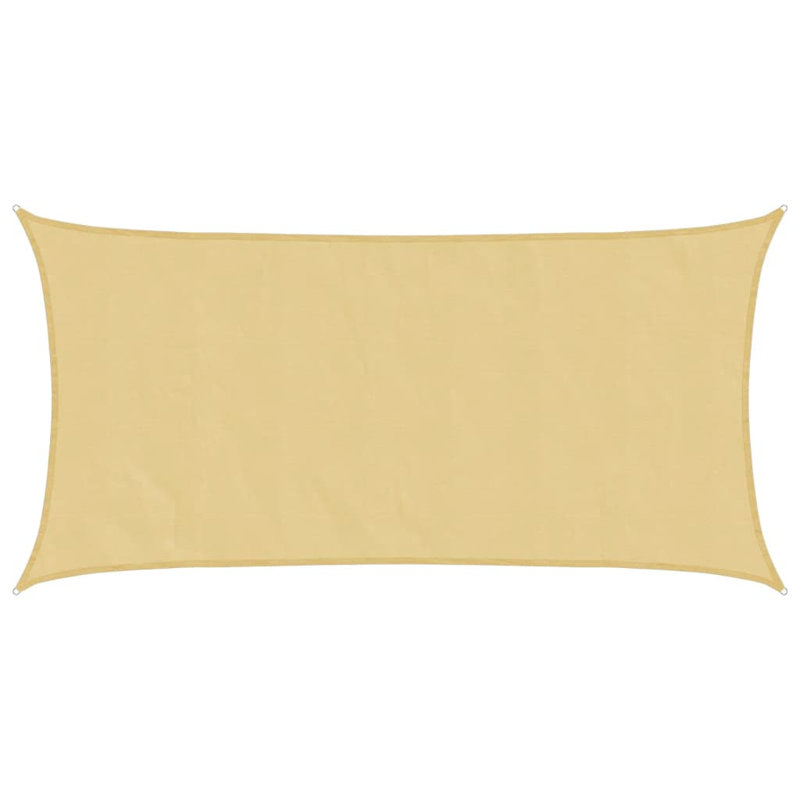 100% Polyester Oxford 4m x 2m Rectangle Shade Sail, Sand
