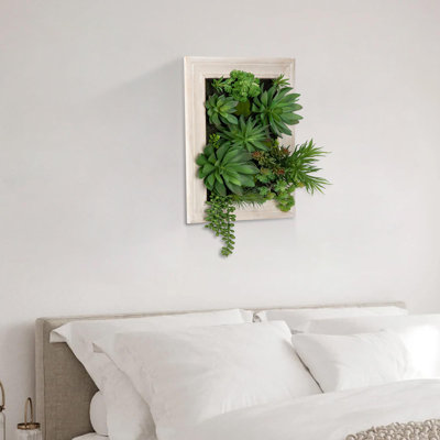 Décoration 3D de plantes succulentes murales simulées