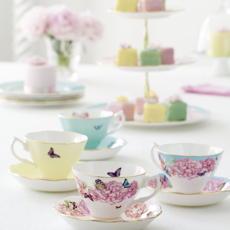 Friendship Royal Albert Miranda Kerr 4 Piece Bone China Teacup & Saucer Set