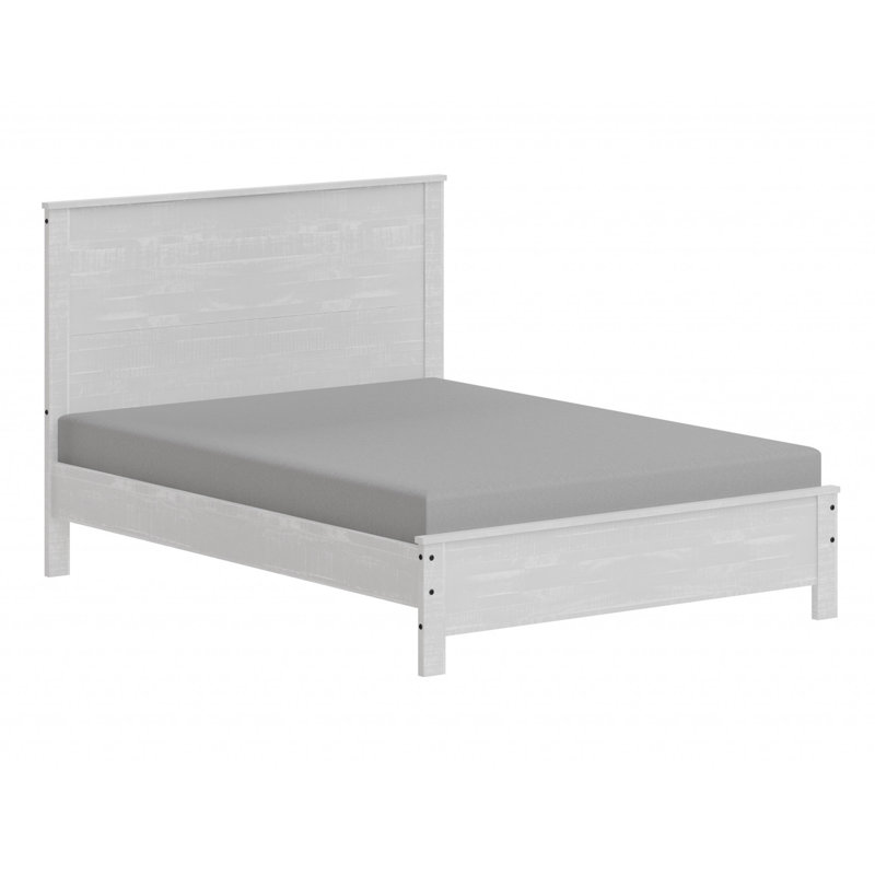 Solid Wood Platform Bed, Full, White