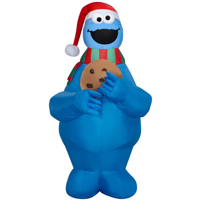 Airblown Christmas Light-Cookie Monster with Santa Hat and Scarf-SM-Sesame Street