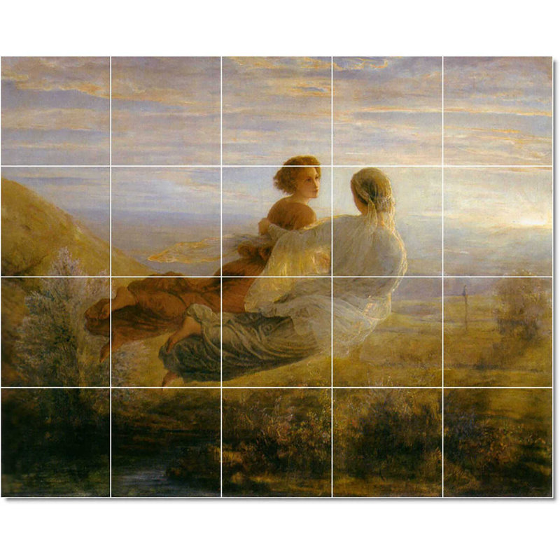 Carreau de peinture murale 48 po x 36 po 12 po x 12 po, Louis Janmot Angel W22671