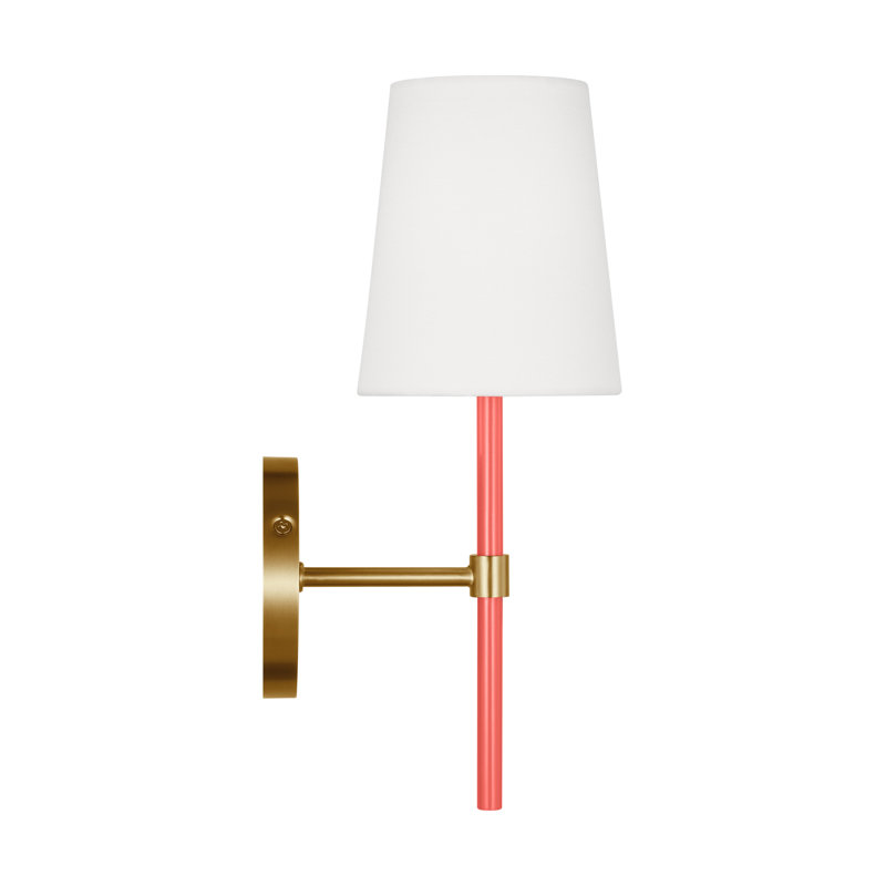 Steel Armed Sconce, Burnished Brass CRL