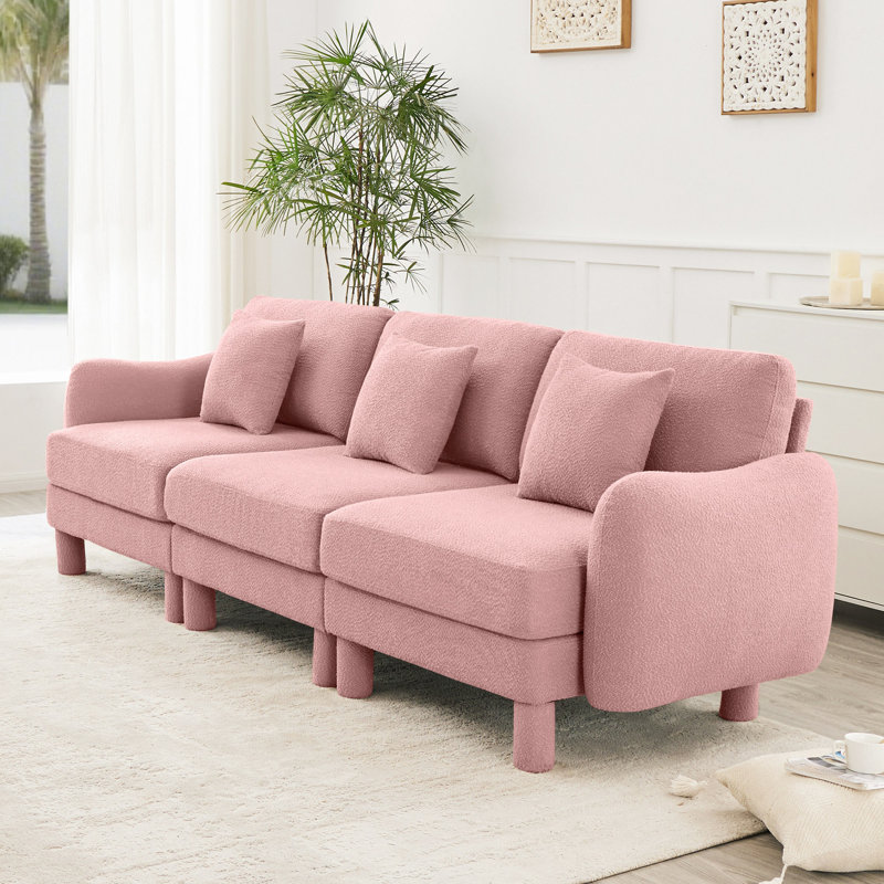 Canapé-lit Boucle, Rose