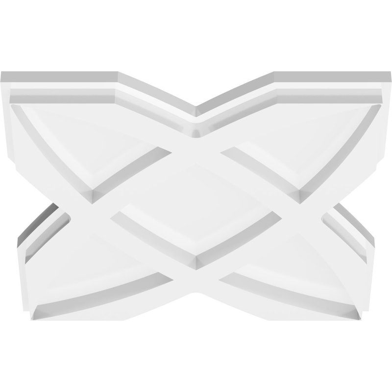 Médaillon de plafond contemporain en PVC de qualité architecturale Titus, H 1 po x l 10 po x P 10 po