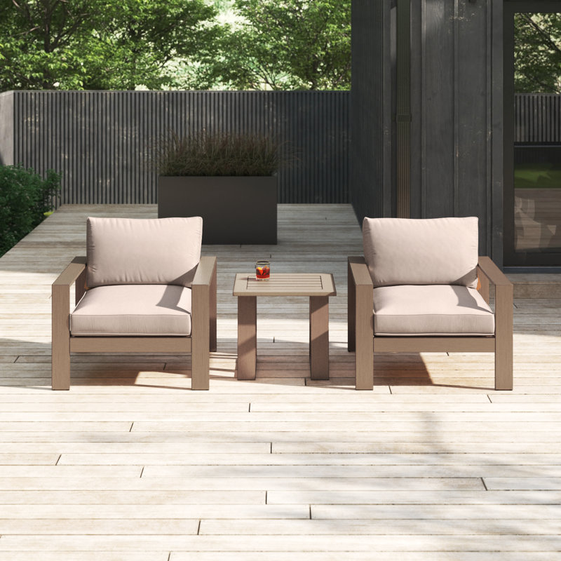 Ensemble de conversation pour 2 personnes Gelston, Taupe, Brama