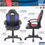 Fauteuil de jeu avec polyuréthane, pivotant, support lombaire, hauteur réglable, appui-tête inclus, roues-782854851