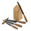 Echtwerk Küchenmesser Set aus hochwertigem Stahl, 6-tlg mit Holzblock aus Pakkaholz, Extrem scharf, Black-Edition