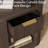 Reeded Nightstand With 1 Drawer, Open Shelf Storage Built-in Outlets USB Type-C Charging Station Set of 2-720913634-717568679