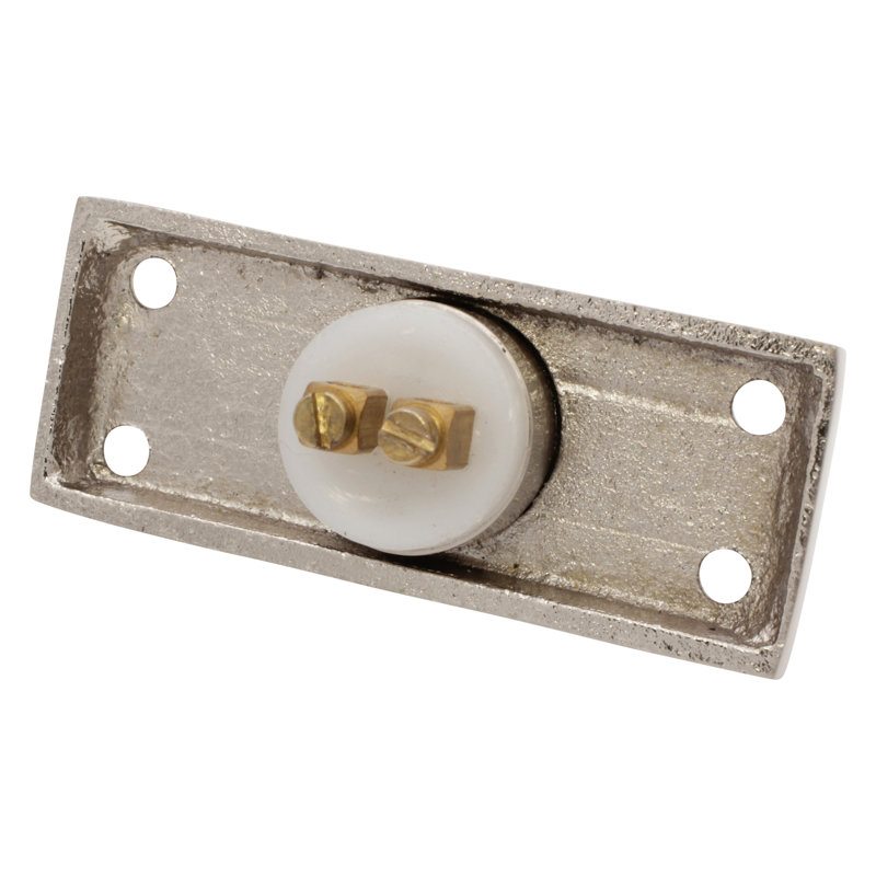 Bouton de porte en laiton, Nickel brossé