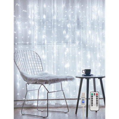 Curtain Lights for Bedroom, 200 Led 6.5ft x 6.5ft Hanging String Lights Outdoor, Fairy Curtain Lights for Backdrop, Window, Wall, Wedding, Party, Garden, Porch, Birthday Decorations Pink