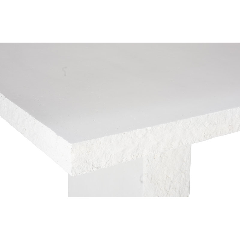 Robusto Dining Table, White Stone