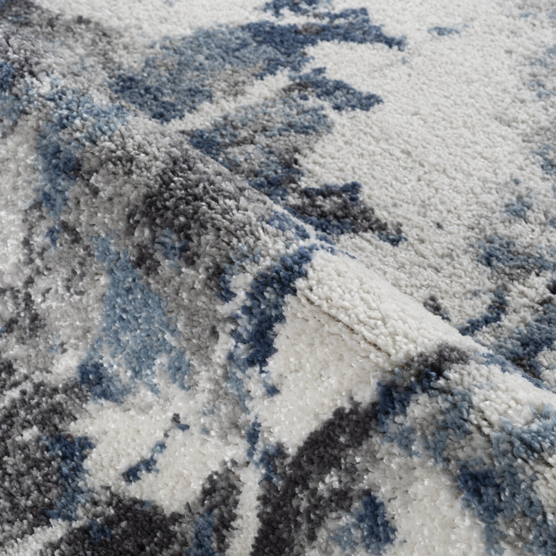 Charolene Abstract Ivory Power-Loom Area Rug, Rectangle 7'11" x 9'9"