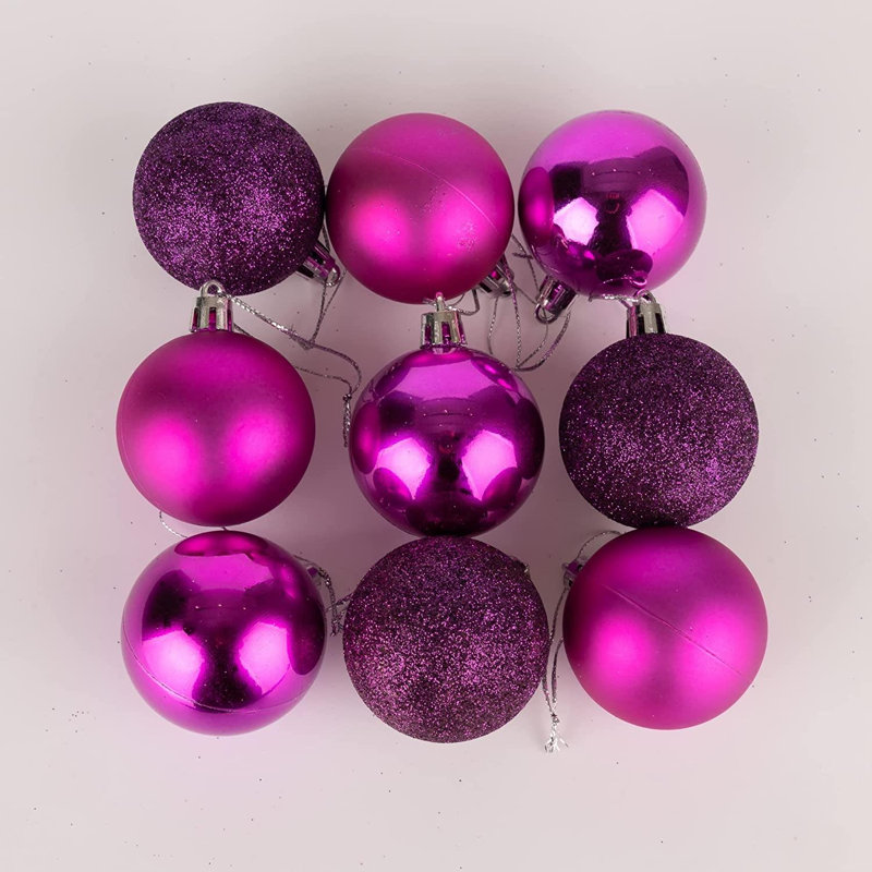 5cm Polyvinyl Chloride (PVC) Bauble, Purple