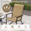 Ensemble de 3 chaises berçantes de patio avec dossier haut et table basse en bois-plastique
