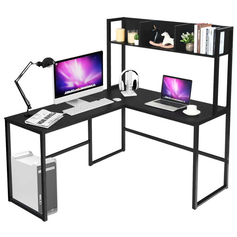 L-Shaped Writing Desk, Black