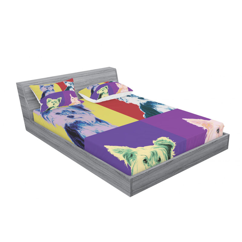 Microfiber Sheet Set, Queen Sheet Set with Fitted Sheet