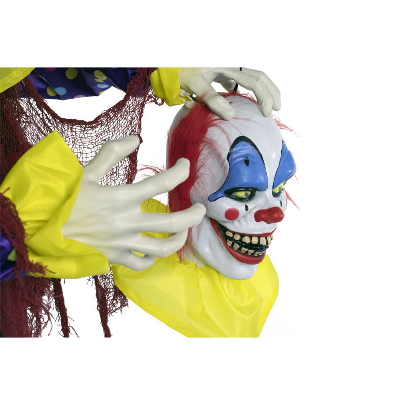 Life-Size Scary Talking Clown with Flashing Red Eyes