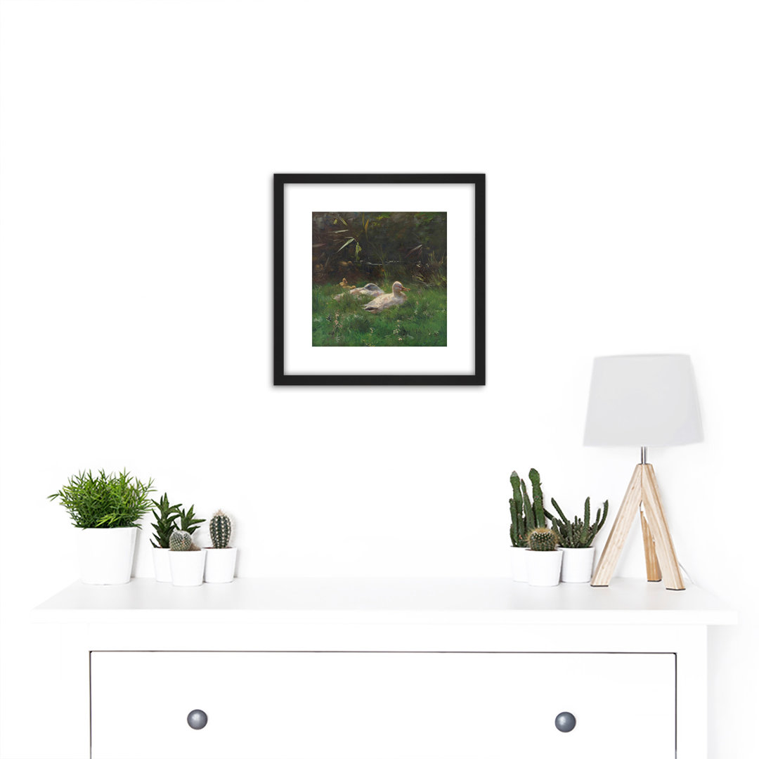 Willem Maris Ducks Painting by Willem Maris - Single Picture Frame Painting