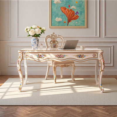 French style light luxury desk and chair set