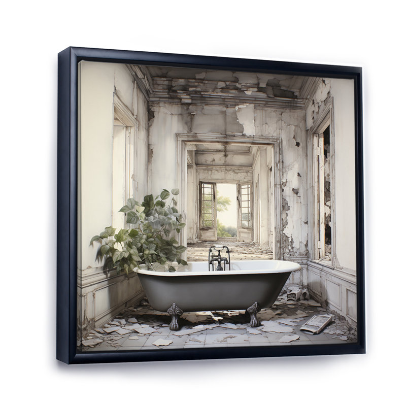 Bath Bath of Tranquility VI sur impression sur toile, H 24 po x l 24 po x P 1 po, Cadre flottant noir
