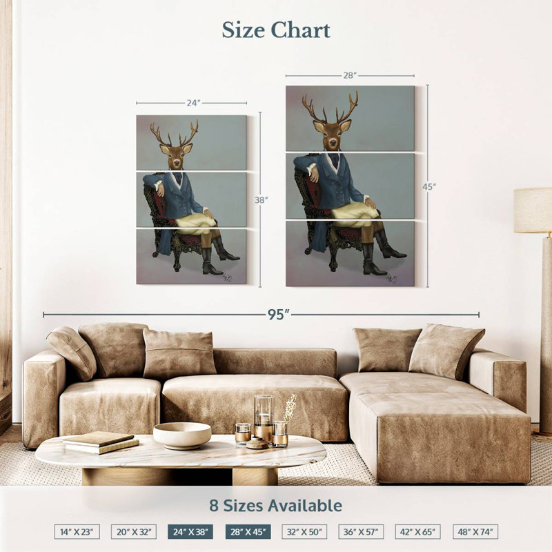 Brampt Distinguished Deer Full, 38'' H x 24'' W