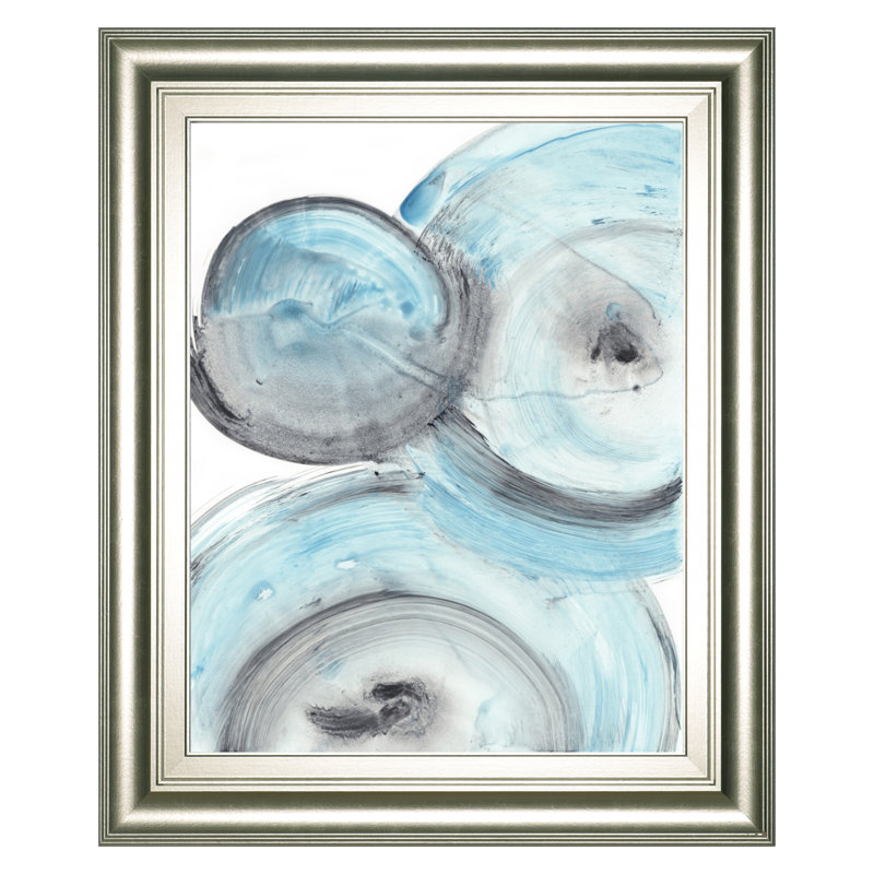 Art mural Ripple Effect IV - 22 po x 26 po - Cadre argenté Serenity
