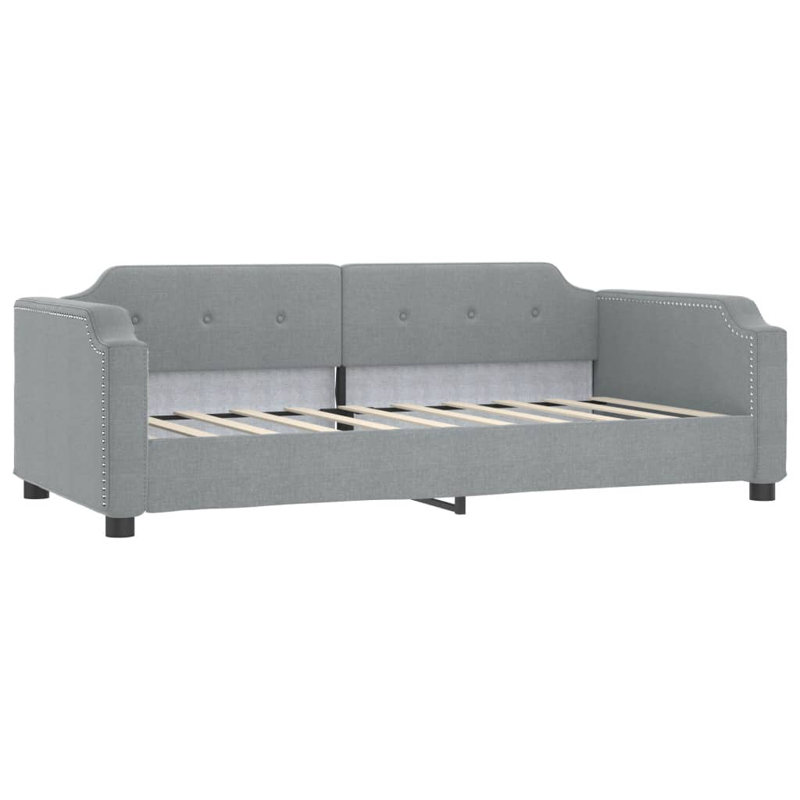 Anglea Upholstered Daybed, Light Gray