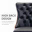 Ensemble de 4 chaises de salle à manger rembourrées en cuir et tissu noir / orange-2134824454-2134824697
