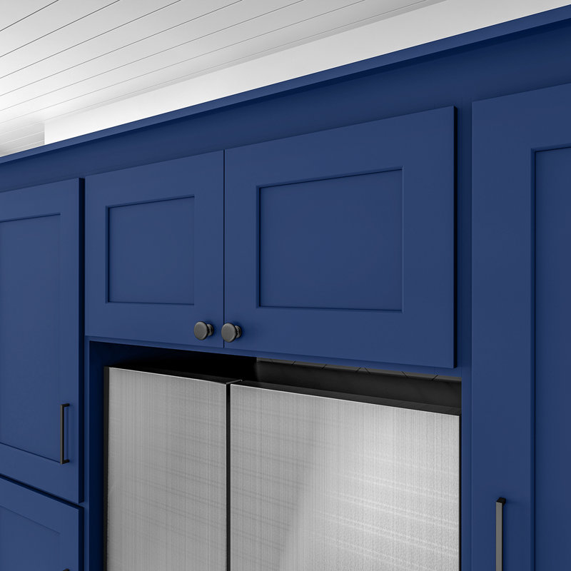 Armoire de four, Shaker bleu, 33" W x 15" H x 24" D