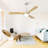 52 Inch Ceiling Fan With Dimmable Led Light 6 Speed Remote 3 Wood Blade Reversible DC Motor For Bedroom-736190682