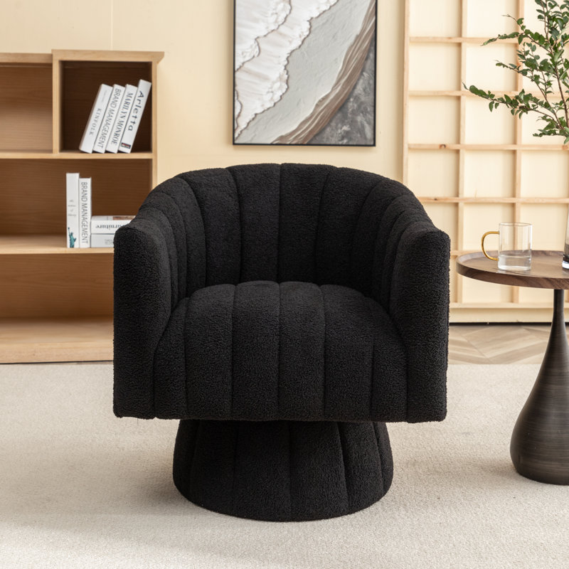 Fauteuil Tuyen, 100 % polyester noir