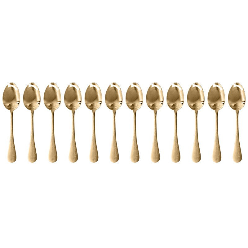 Caccia Stainless Steel Dinner Spoon, Ice Gold