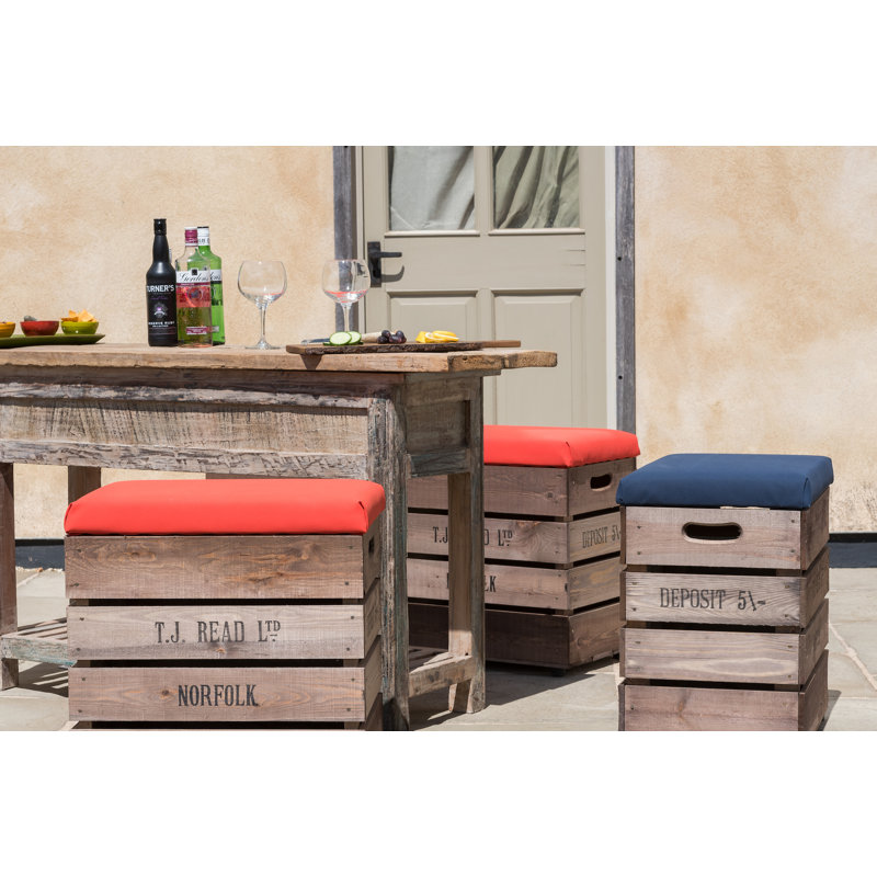 Edmiston Bar Stool, Red, 56cm