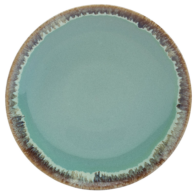 12-Piece Multicolor Ceramic Dinnerware Set with Reactive Glaze