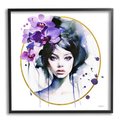 «Girl And Purple Orchids» par Amanda Greenwood